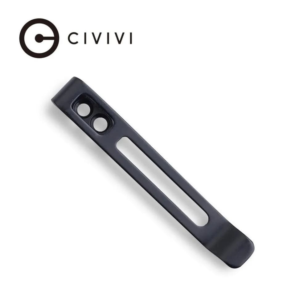 Кліпса кишенькова сталева чорна Civivi без гвинтів CA-05A-V1 - зображення 1