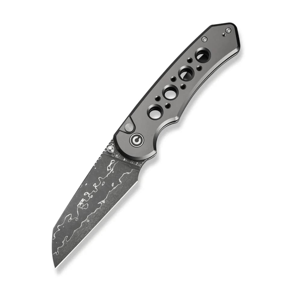 Ніж складаний туристичний Civivi Pragma Prime, (8.9 см) Damascus / Aluminum сірий - зображення 1