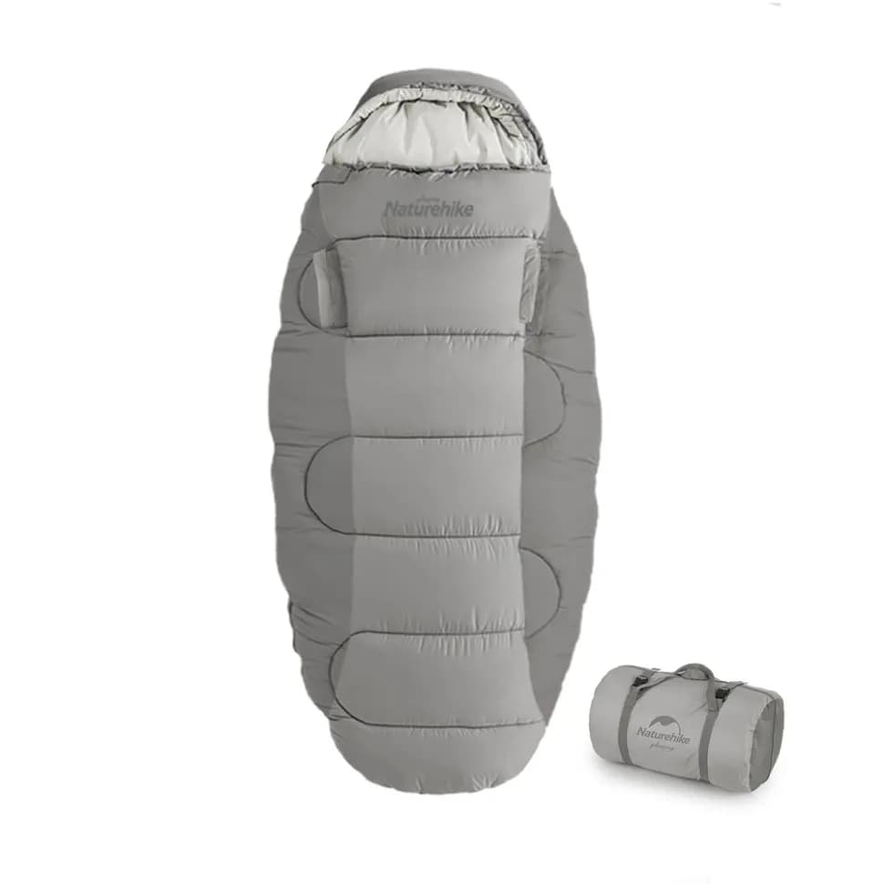 Спальний мішок овальний Naturehike PS300 CNK2350WS026, сірий - зображення 1