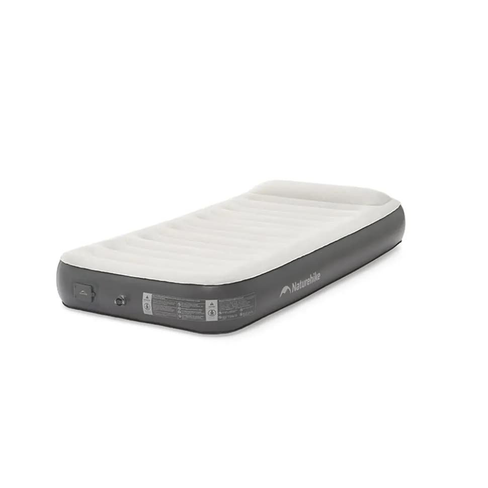 Самонадувний матрац, одномісний, із вбудованою помпою Naturehike CNK2450WS040, 250 мм, сірий - зображення 1