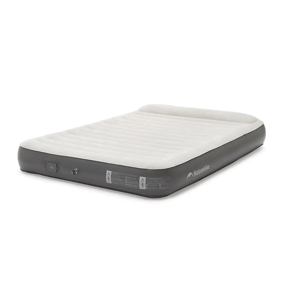 Самонадувний матрац, двомісний, із вбудованою помпою Naturehike CNK2450WS040, 250 мм, сірий - зображення 1