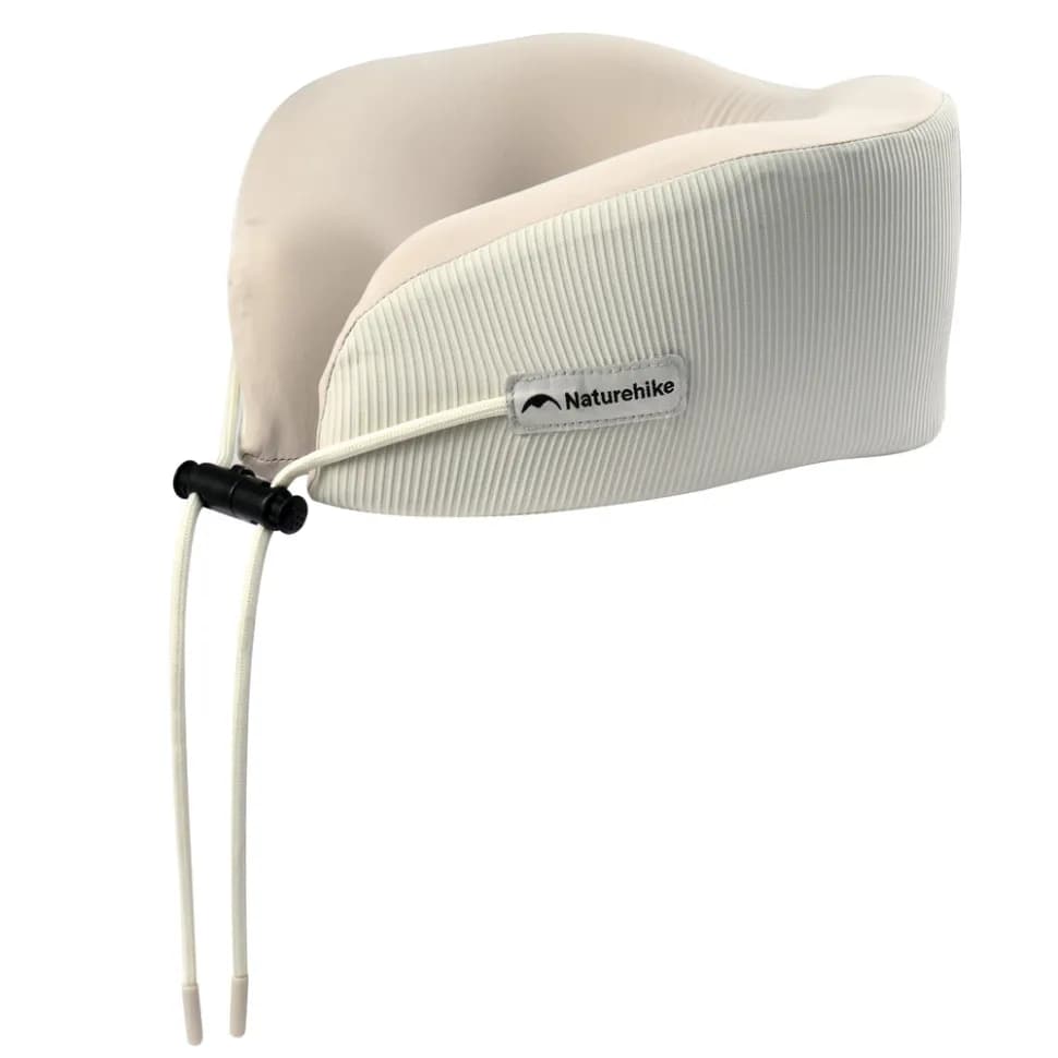 Подушка бавовняна для шиї, з пам'яттю Naturehike CNK2450WS019, бежева - зображення 1