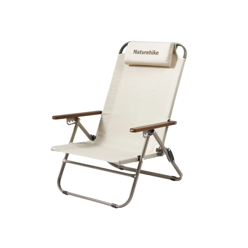 Крісло складане з регульованим нахилом Naturehike CNK2550JJ012, вуглецева сталь, бежевий - зображення 1