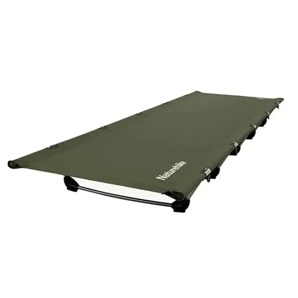 Ліжко складане Naturehike XJC05 NH20JJ001, Поліестер Oxford / алюміній, темно-зелене - зображення 1