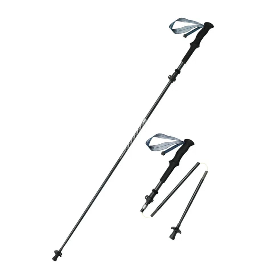 Трекінгова палиця Naturehike CNK2450DS013, 115-135 см, чорна - зображення 1