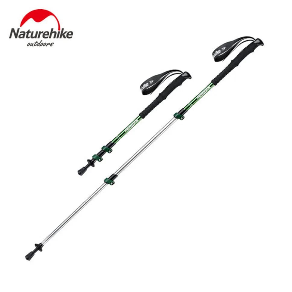 Трекінгова палиця 3-сек. Naturehike Women 6061 AL NH17D001-Z, 57-120 см, алюміній, зелена - зображення 1