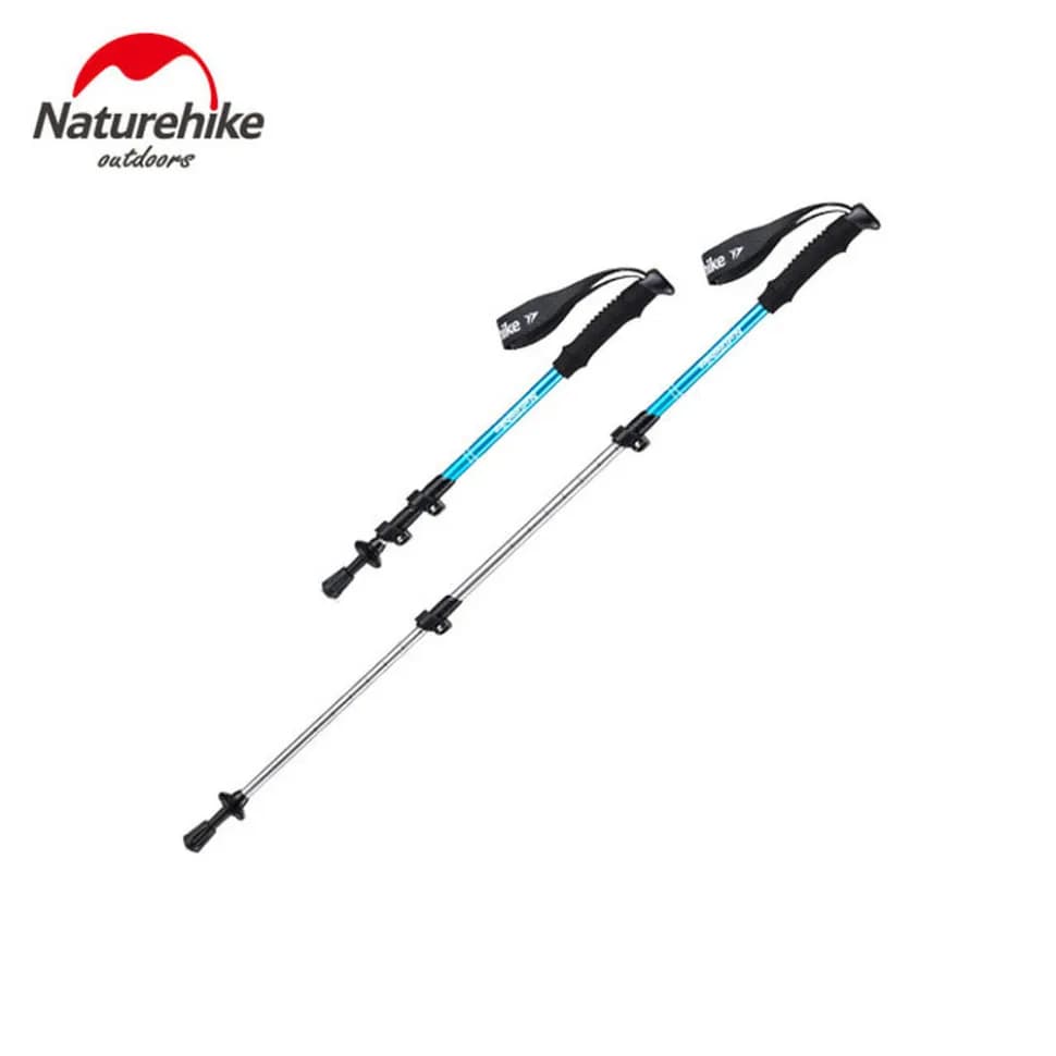 Трекінгова палиця 3-сек. Naturehike Boy 6061 AL NH17D001-Z, 50-100 см, алюміній, блакитна - зображення 1