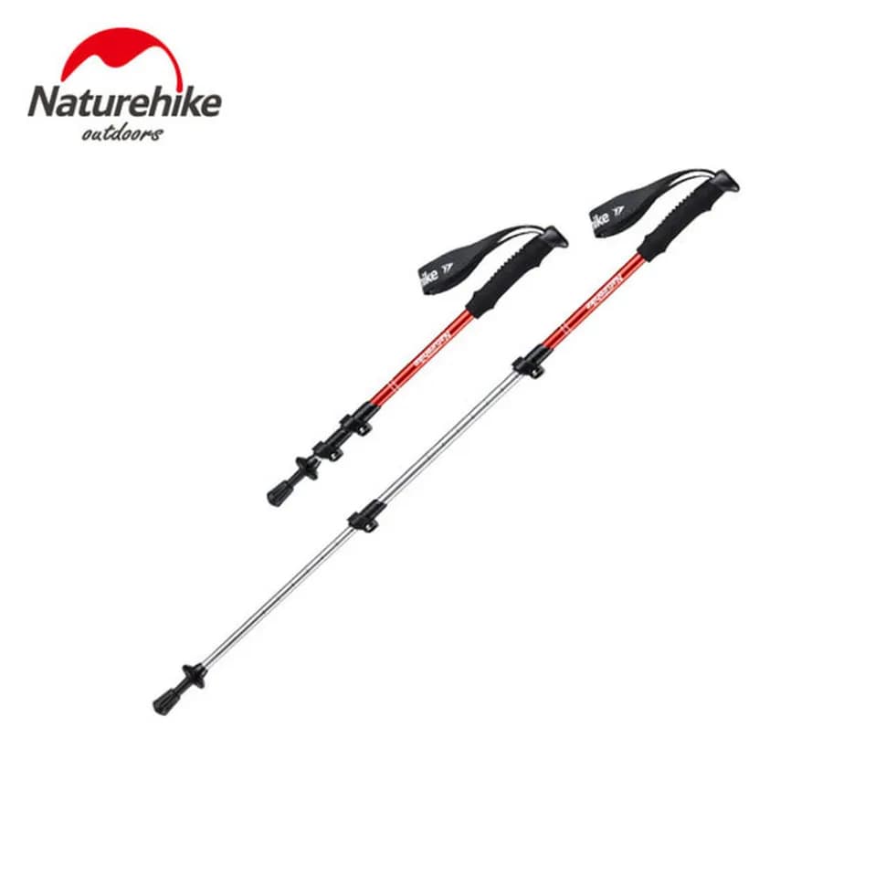 Трекінгова палиця 3-сек. Naturehike 6061 AL NH17D001-Z, 50-100 см, алюміній, червона - зображення 1