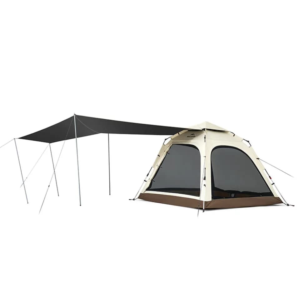 Намет тримісний автоматичний із тентом Naturehike Ango CNK2550WS010, S, коричневий - зображення 1