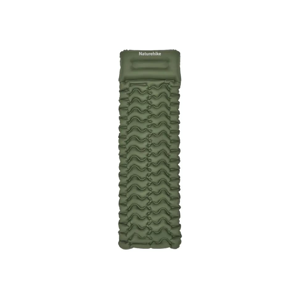Матрац туристичний надувний одномісний Naturehike CNK2550WS019, 200х60х6.5 см, зелений, для кемпінгу із мішком для надування - зображення 1