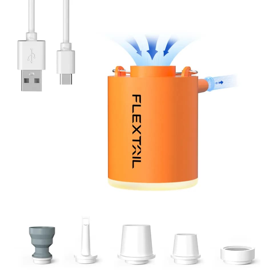 Насос-ліхтар кемпінговий Flextail Tiny Pump Х, помаранчевий - зображення 1