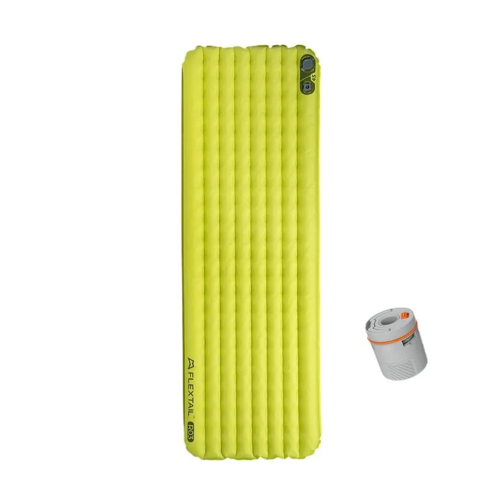 Килимок самонадувний Flextail Tiny Slleeping Pad, R03 AVS, розмір L (196 х 65 х 7 см), зелений - зображення 1
