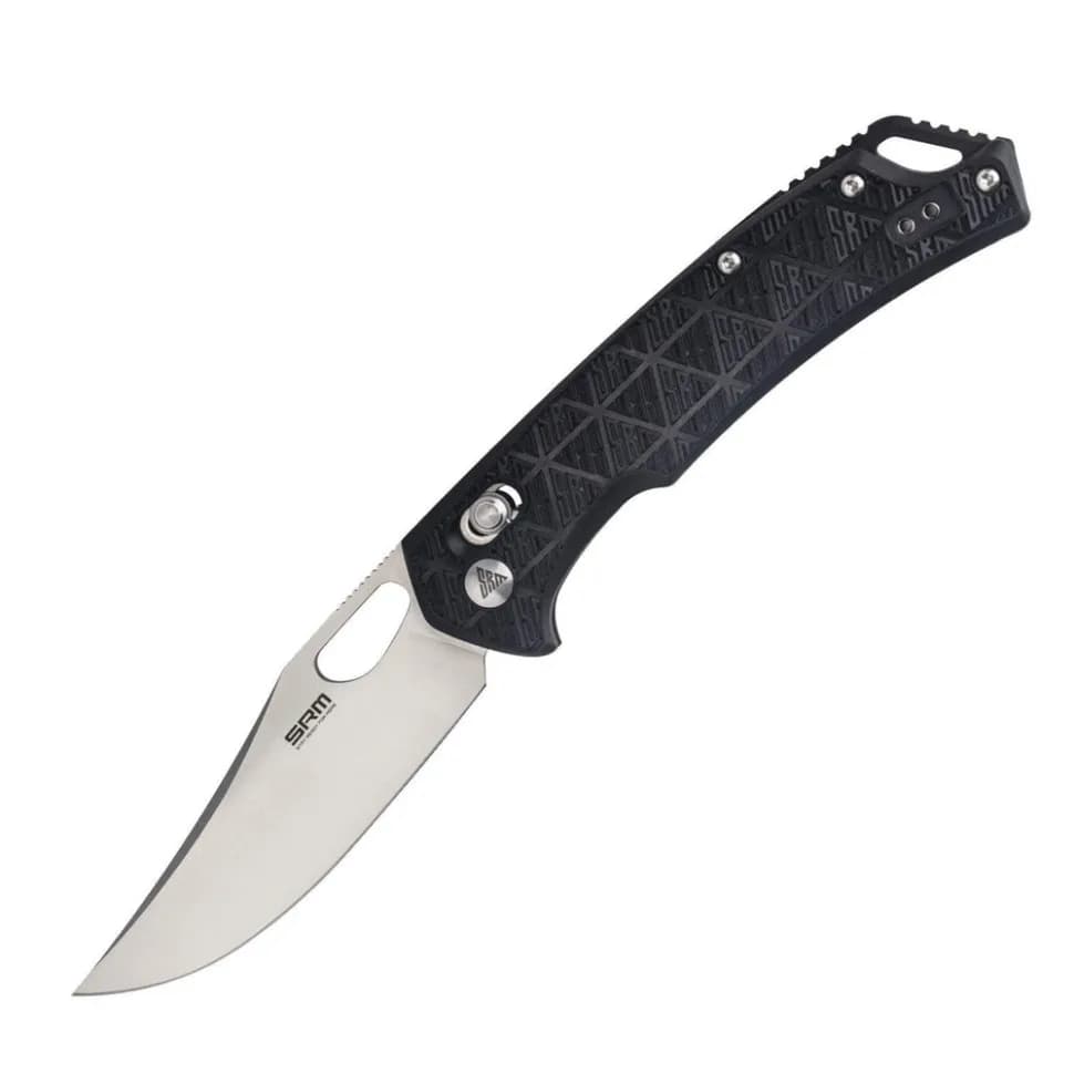 Ніж складаний туристичний SRM Retriever 9201-PB (9 см) 8Cr13MoV / FRN чорний