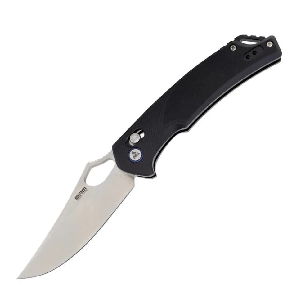 Ніж складаний туристичний SRM Retriever 9202 (9 см) D2 / G10 чорний
