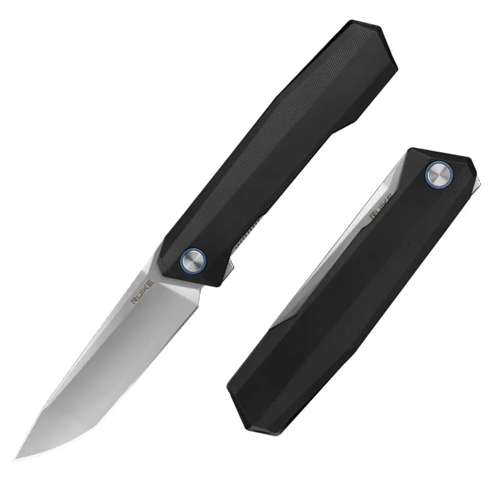 Ніж складаний туристичний Ruike P166-AB, (9.2 см) 14C28N / Aluminum чорний - зображення 1