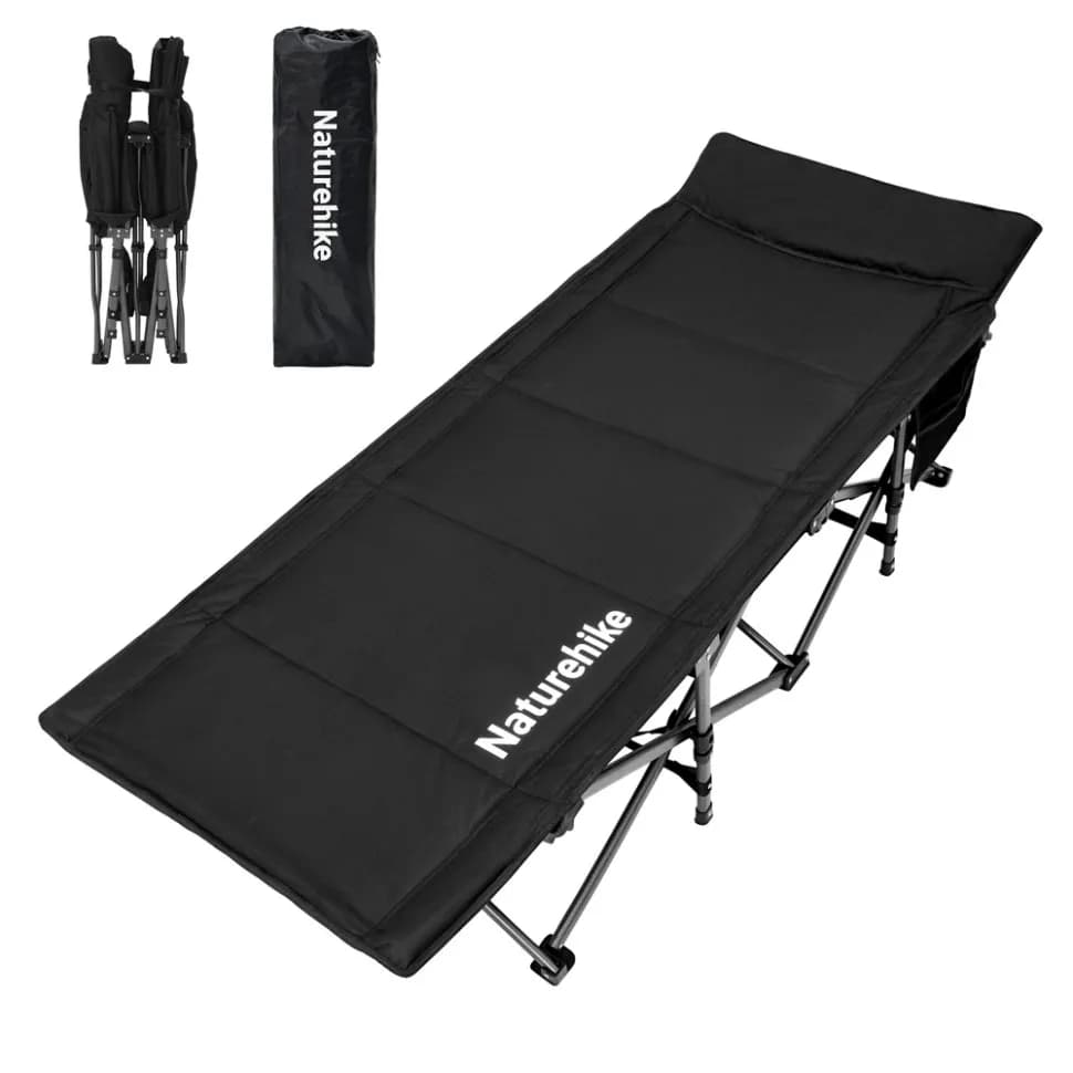 Ліжко складане Naturehike CNK2300WS010, Поліестер Oxford / залізо, чорний - зображення 1