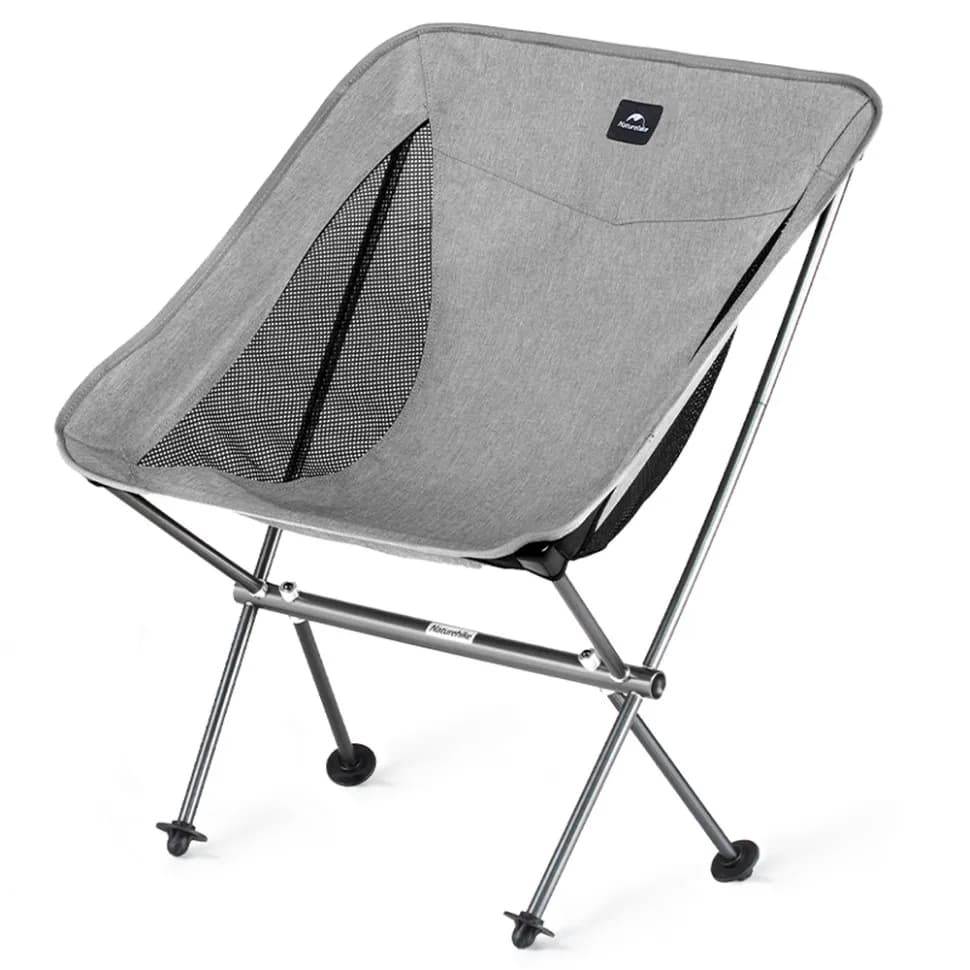 Стілець складаний ультралегкий Naturehike Stellaluna L04 CNK2450JJ015, розмір М, алюміній, сірий