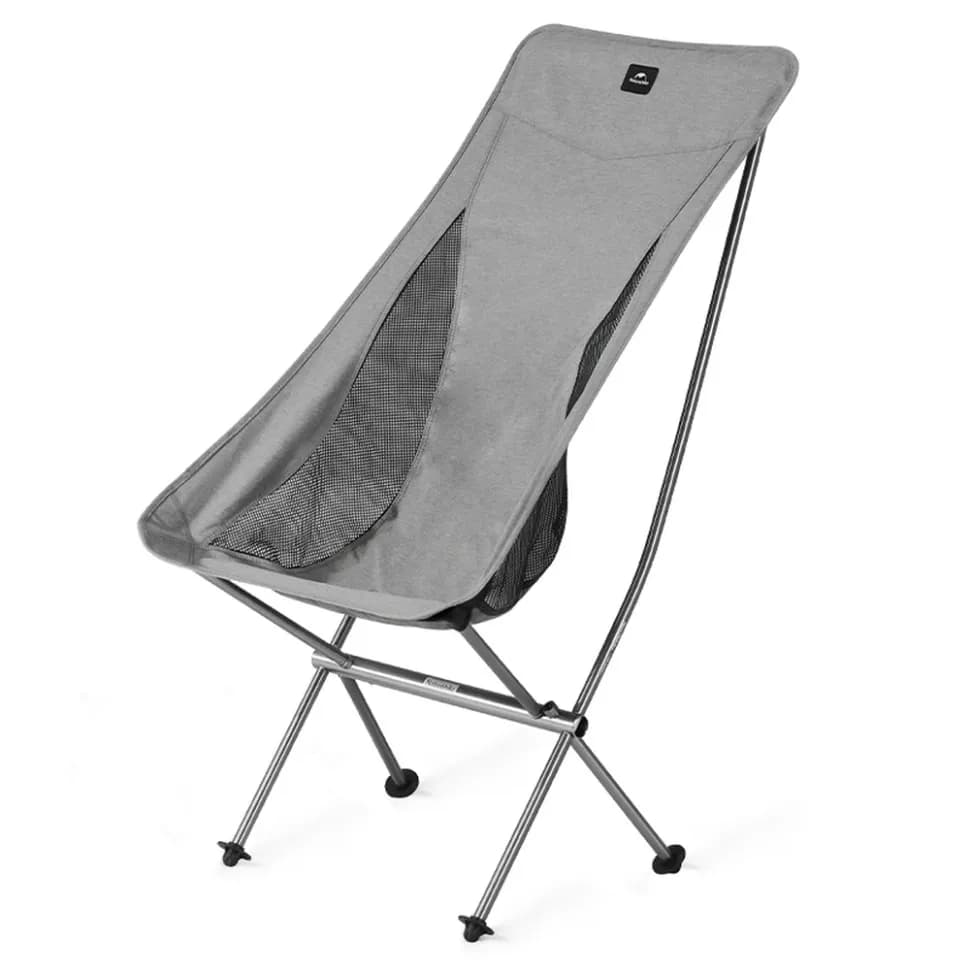 Стілець складаний ультралегкий Naturehike Stellaluna L04 CNK2450JJ015, розмір L, алюміній, сірий - зображення 1