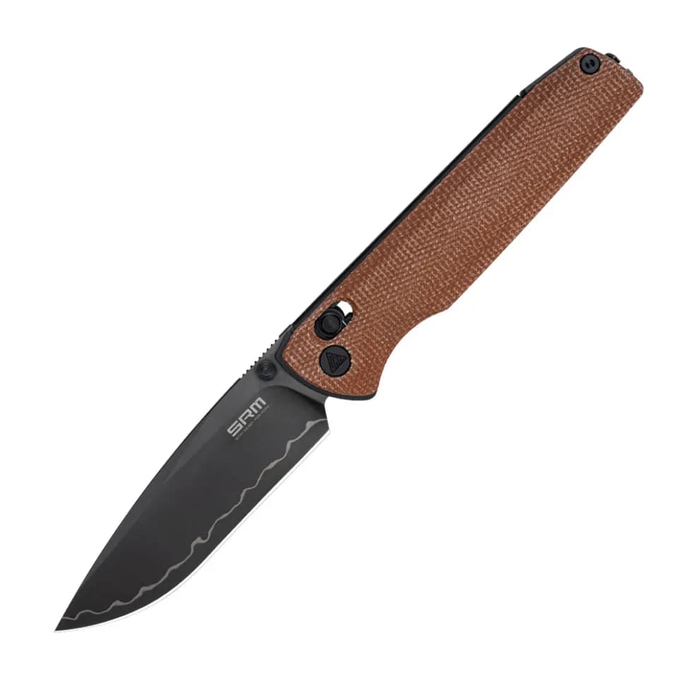 Ніж складаний туристичний SRM Terrier 258L-MN2 (9.3 см) 140Cr / Micarta коричневий - зображення 1