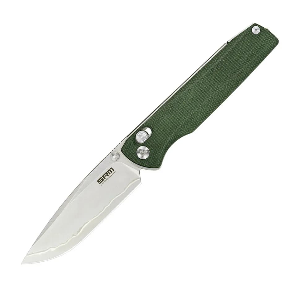 Ніж складаний туристичний SRM Terrier 258L-MG2 (9.3 см) 140Cr / Micarta зелений - зображення 1