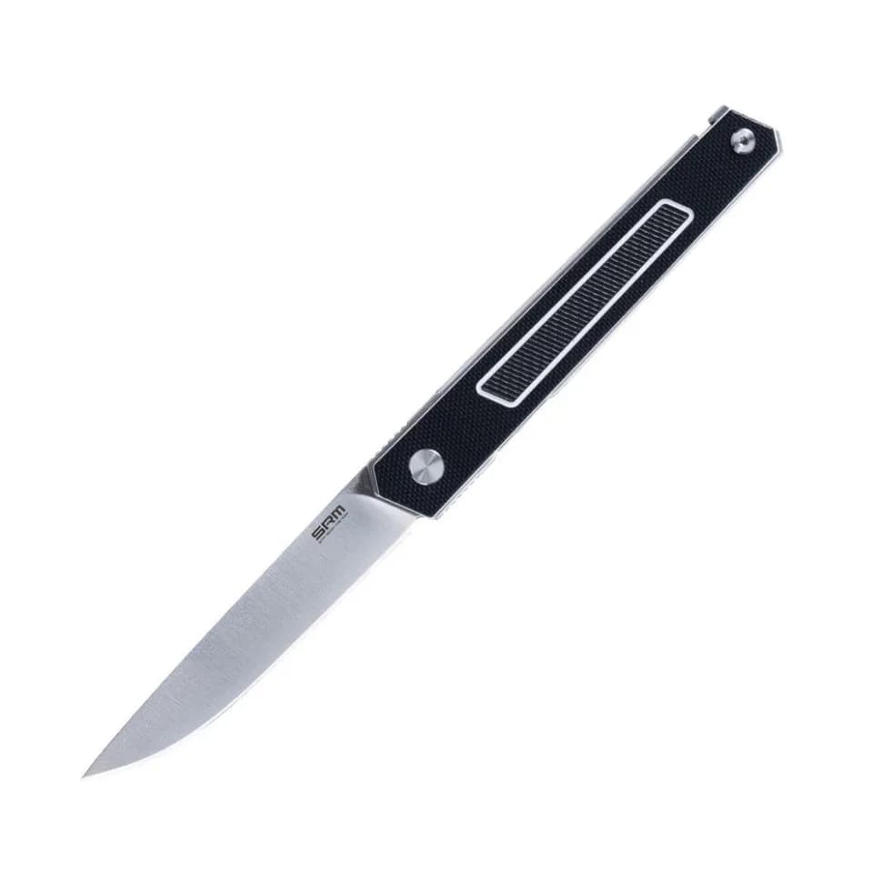 Ніж складаний туристичний SRM Swift 125L-GB (8 см) 12C27 / G10 чорний - зображення 1