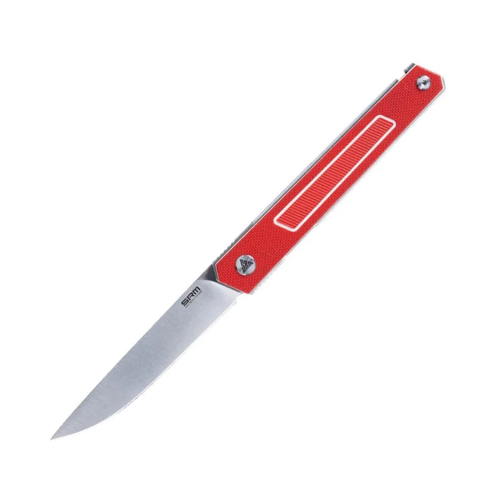 Ніж складаний туристичний SRM Swift 125L-GR (8 см) 12C27 / G10 червоний - зображення 1
