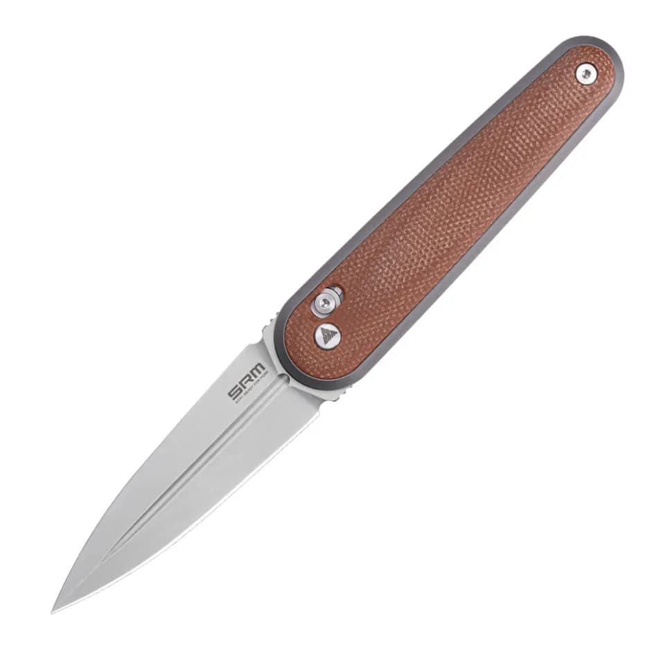 Ніж складаний кишеньковий SRM Twin 251MB-MN (7.6 см) N690 / Micarta коричневий - зображення 1