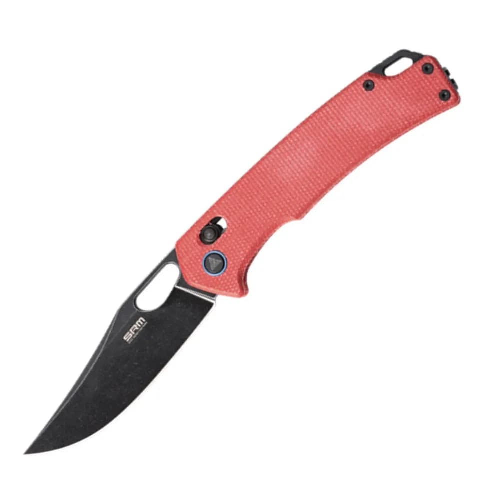 Ніж складаний туристичний SRM Retriever 9203-MR2 (9 см) 10Cr / Micarta червоний - зображення 1