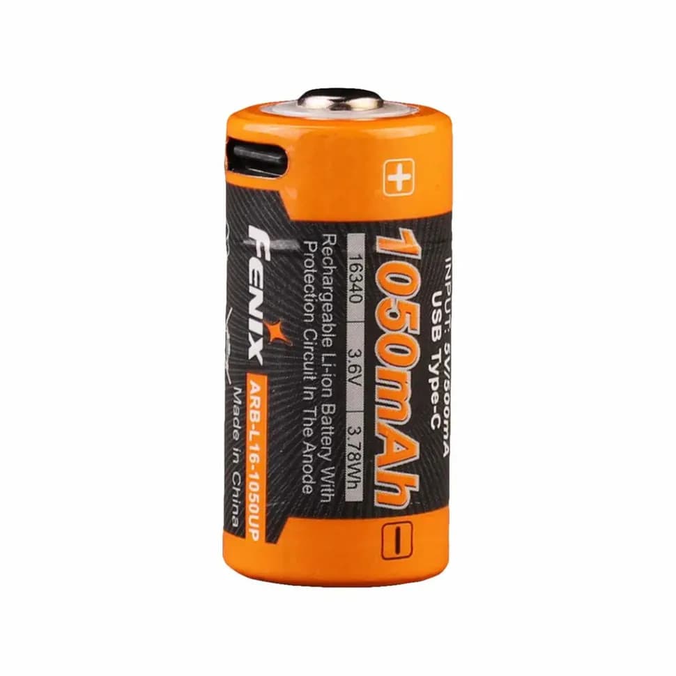 Акумулятор 16340 Fenix (1050 mAh) Type-C - зображення 1