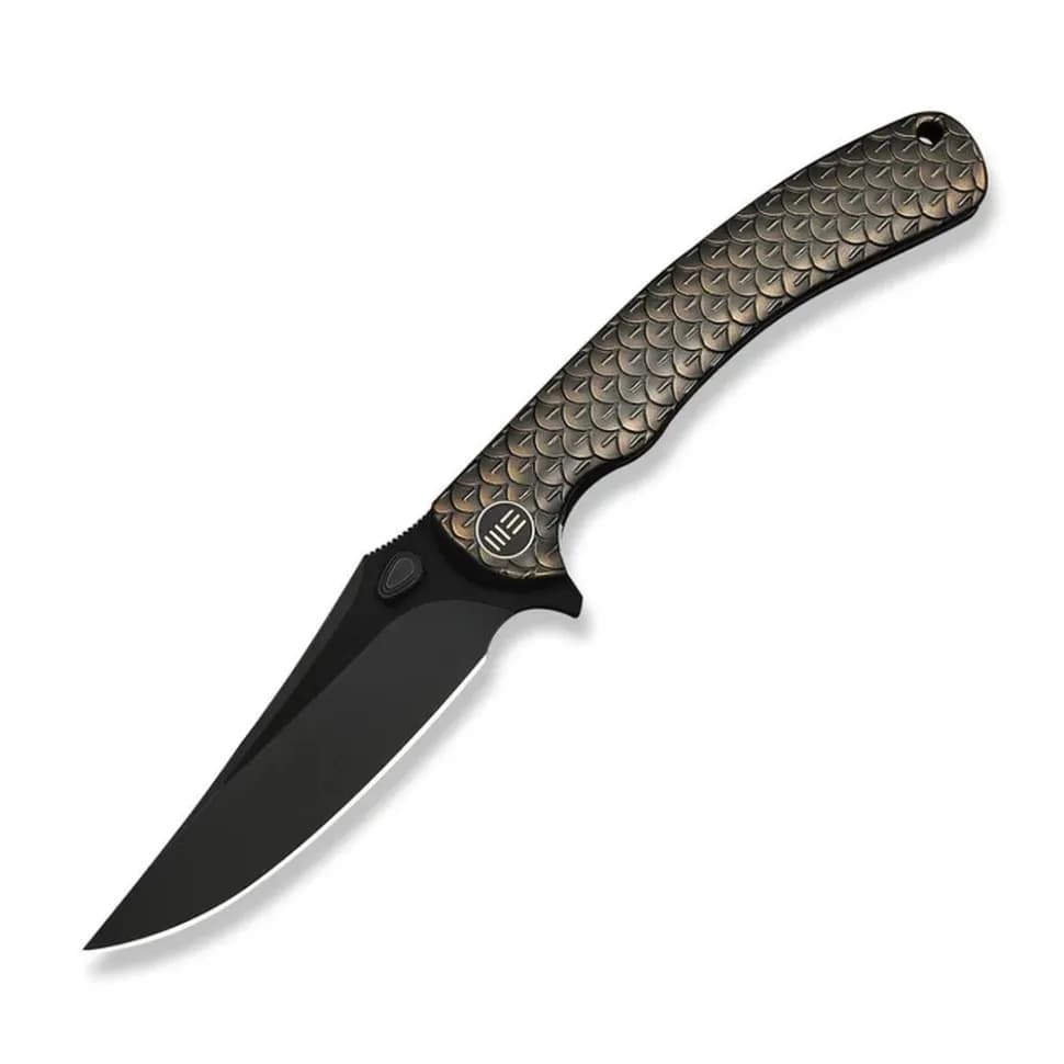 Ніж складаний туристичний Weknife Dracarys, (9.1 см) Böhler M390 / титан 6AL4V бронзовий/чорний - зображення 1