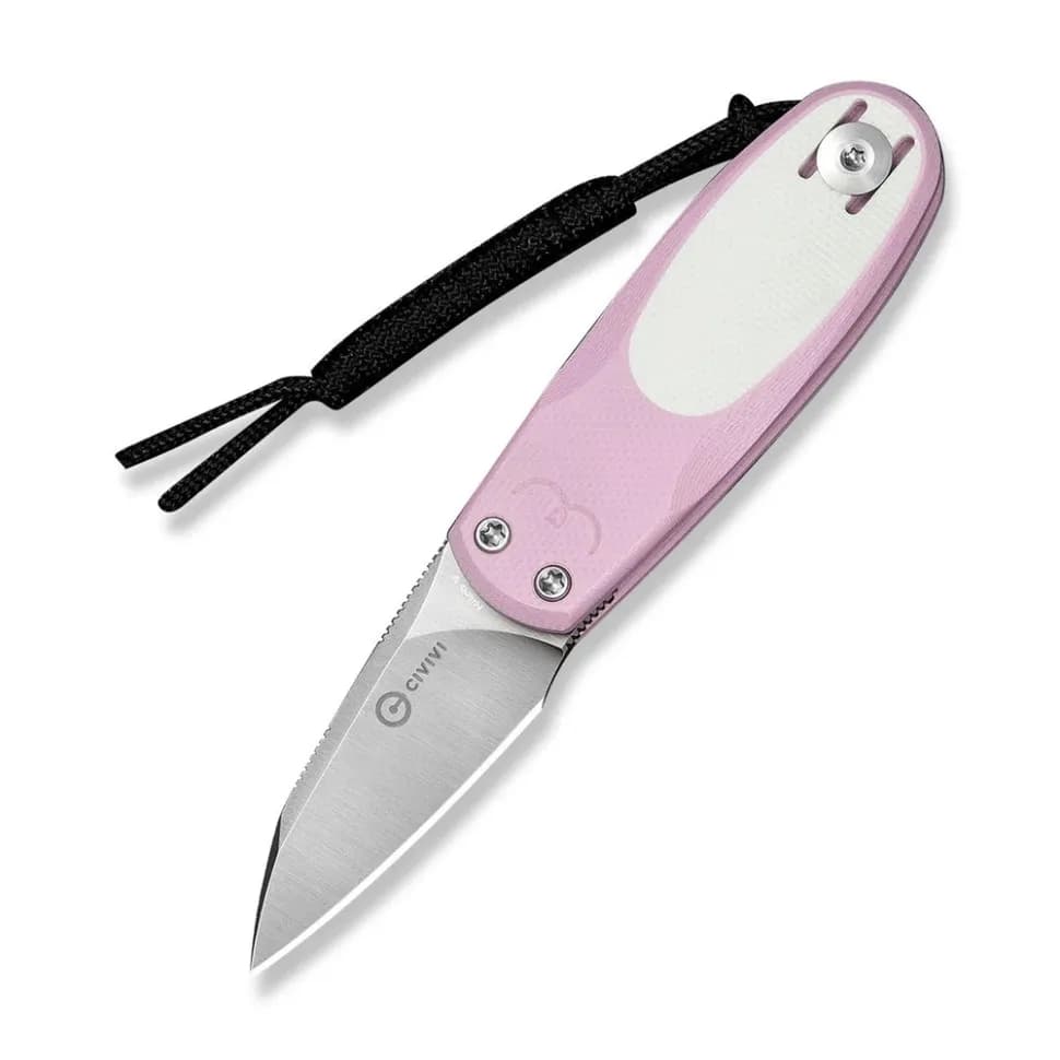 Ніж складаний кишеньковий Civivi Purr, (4.65 см) Nitro-V / G10 рожевий/білий - зображення 1