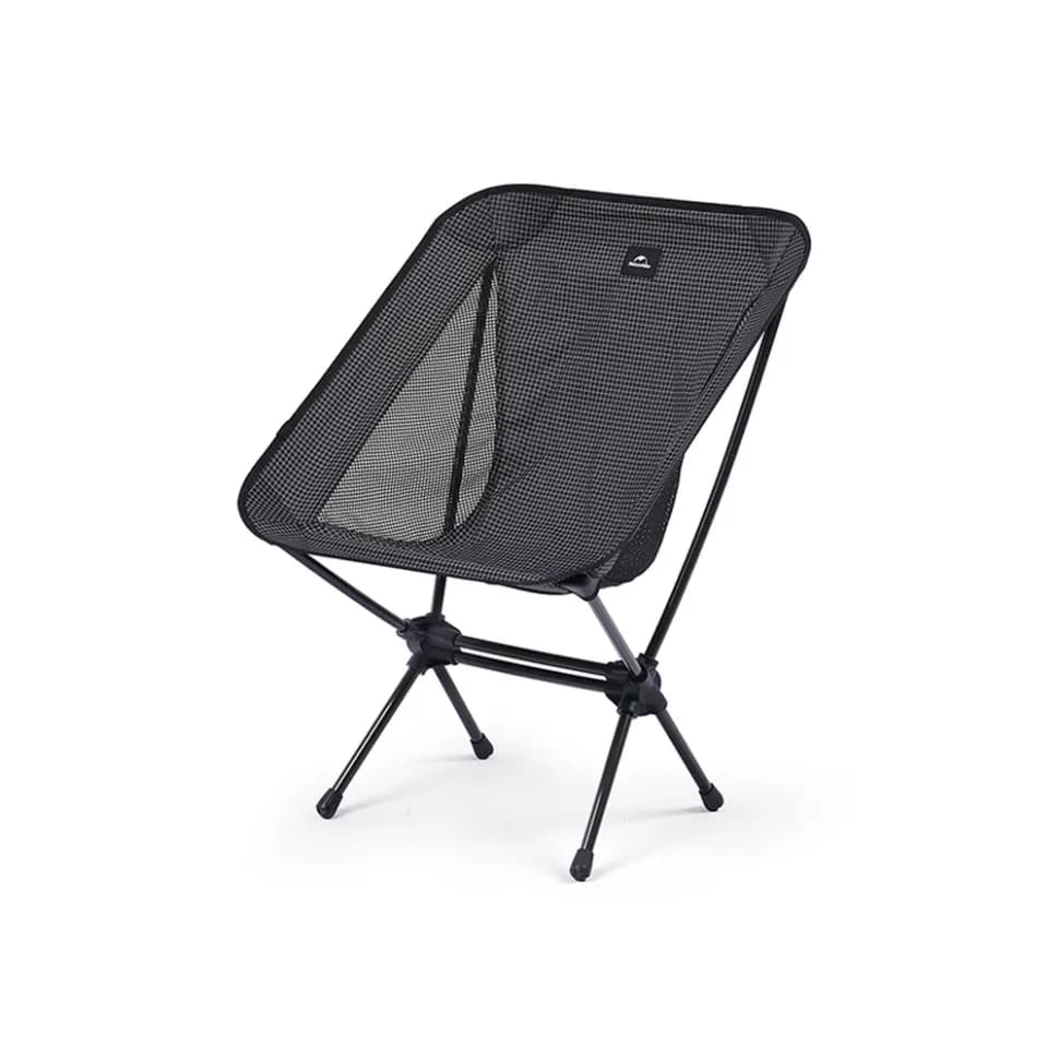 Стілець складаний Naturehike Moon YL08 NH20JJ027, 600D Oxford / алюміній, чорний - зображення 1