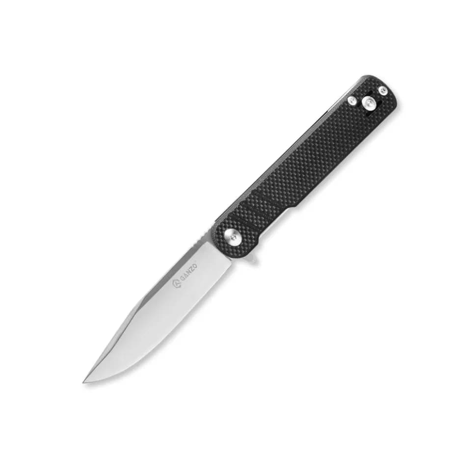 Ніж складаний туристичний Ganzo G772-BK (8.9 см) 8CR14 / G10 чорний - зображення 1