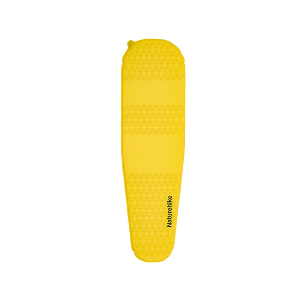 Матрац туристичний надувний одномісний Naturehike CNK2550WS033, 183x53x3.5 см, жовтий, овальний - зображення 1
