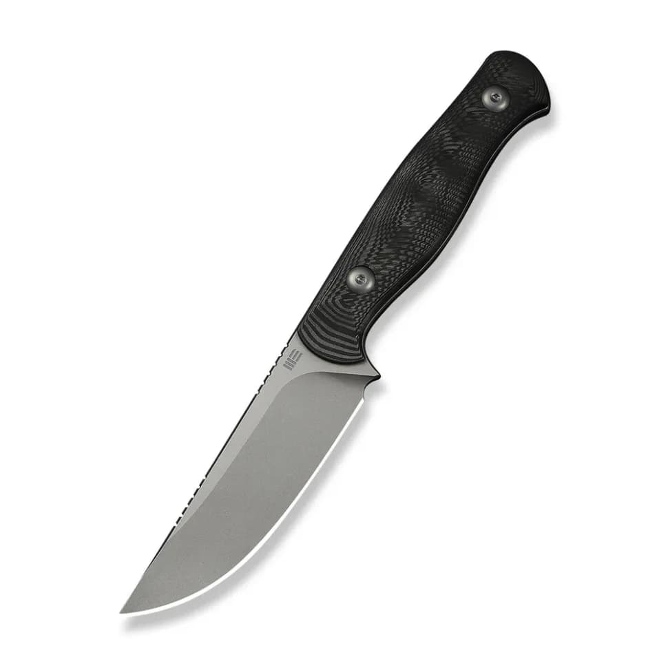 Ніж фіксований туристичний Weknife Notchline, (8.7 см) CPM S35VN /Carbon Fiber чорний з чохлом - зображення 1