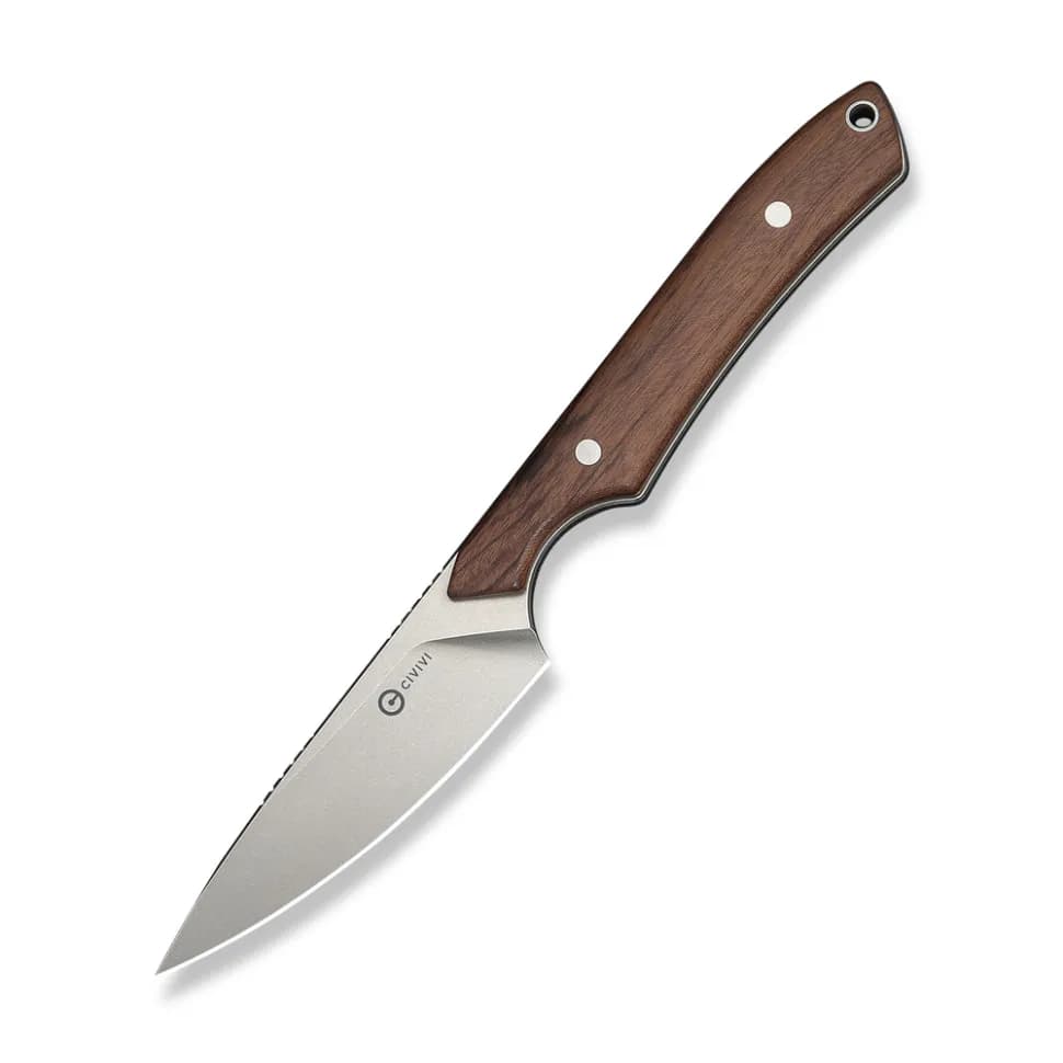 Ніж фіксований кишеньковий Civivi High Grass Field Knife (7,4 см) 14C28N / Wood дерево з чохлом - зображення 1